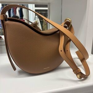 Polene Tan Leather Shoulder Bag